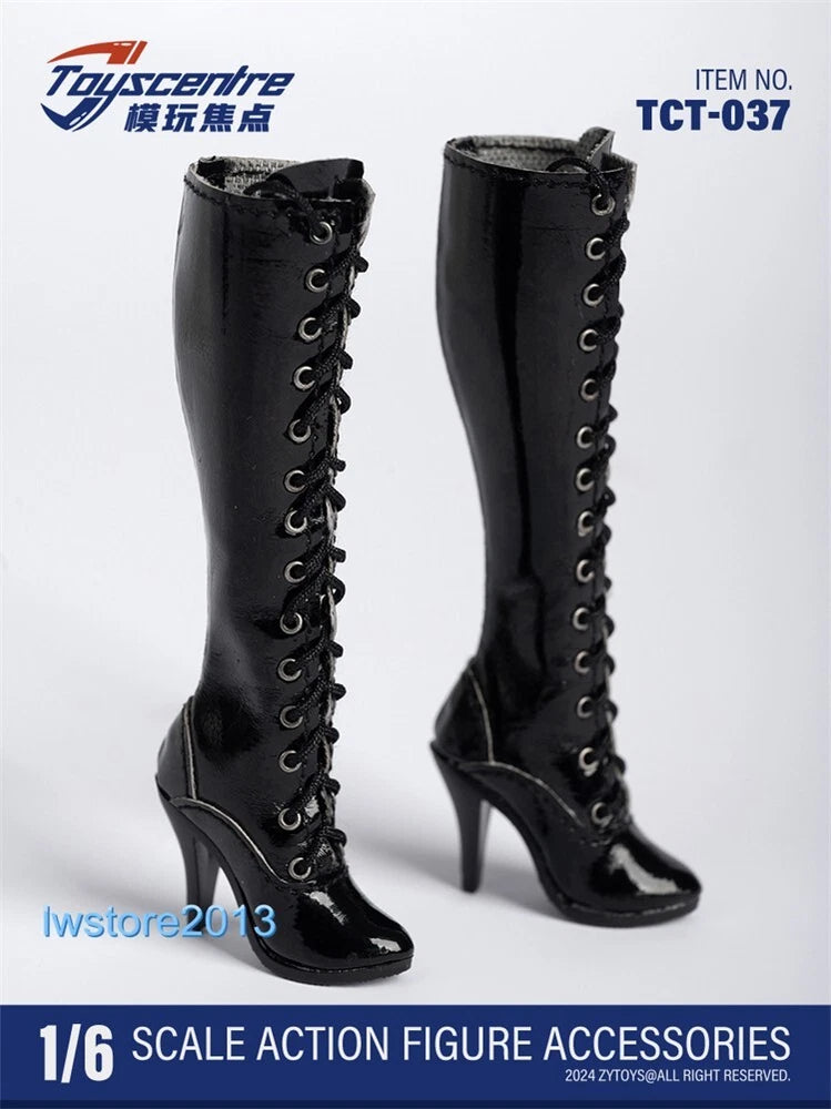 Toys centre 1:6 TCT-037 Black Hollow Boots Shoes For 12" Female TBL Figure Body Model