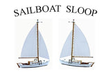 HO Scale SLOOP Sailboat model Kit with Pre Assembled  Hull 1/87 scale boat Model