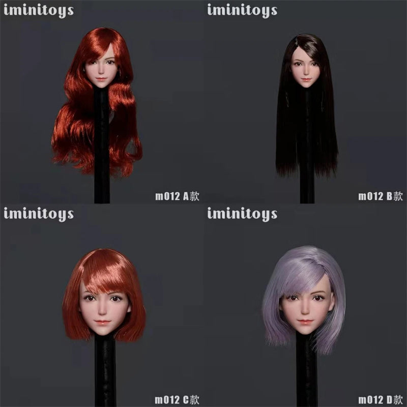 IminiToys 1/6 M012 White Skin Girl Head Carving Sculpt Model Toys Model