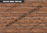 1:6 scale (3xA4) wood wall - Peel and Apply sticker/ diorama model 2 Model