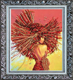 Bead embroidery kit Vivien needlework kit Art canvas beadwork pattern Model