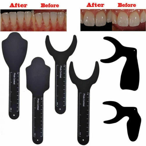 6PCS Dental Photo Contrast Background Board Palatal Black Photography Contraster Model