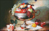 Needlework Crafts Embroidery DIY Counted Cross Stitch Kits Grape Food Fruit Model