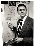 LAE4 Orig Photo SCIENTIFIC SPACE ENGINEERS DRAWING BOARD DESIGN SATELLITE ARRAY Model