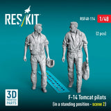 F-14 Tomcat pilots (in a standing position - scene 2) (2 pcs) 1:48 RSF48-0114 Model