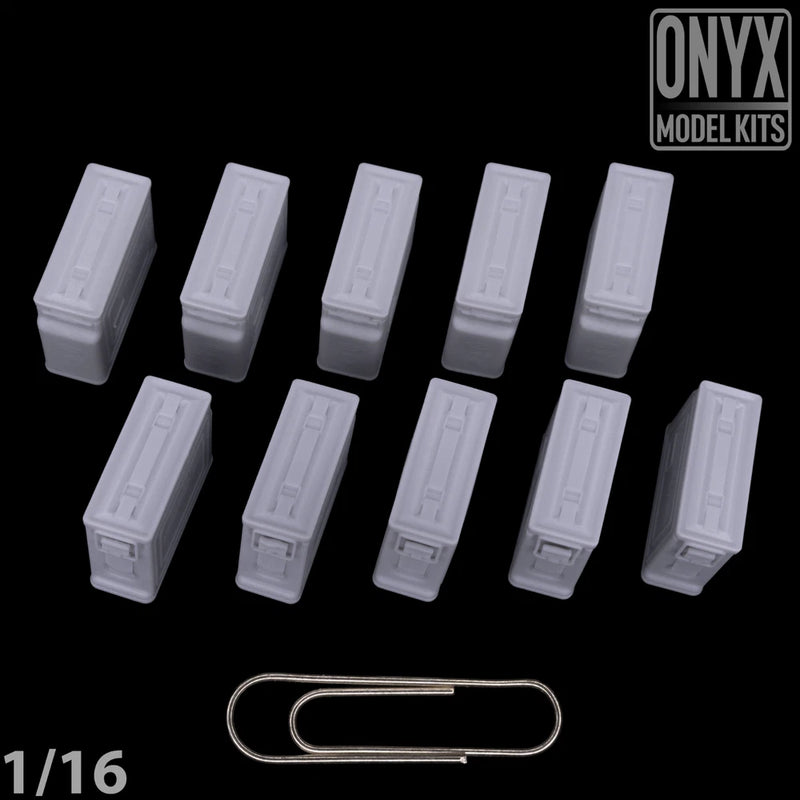 ONYX MODEL KITS | 1:16 | 1/16 | US .30cal Ammo Boxes (x10) | WW2 | Model