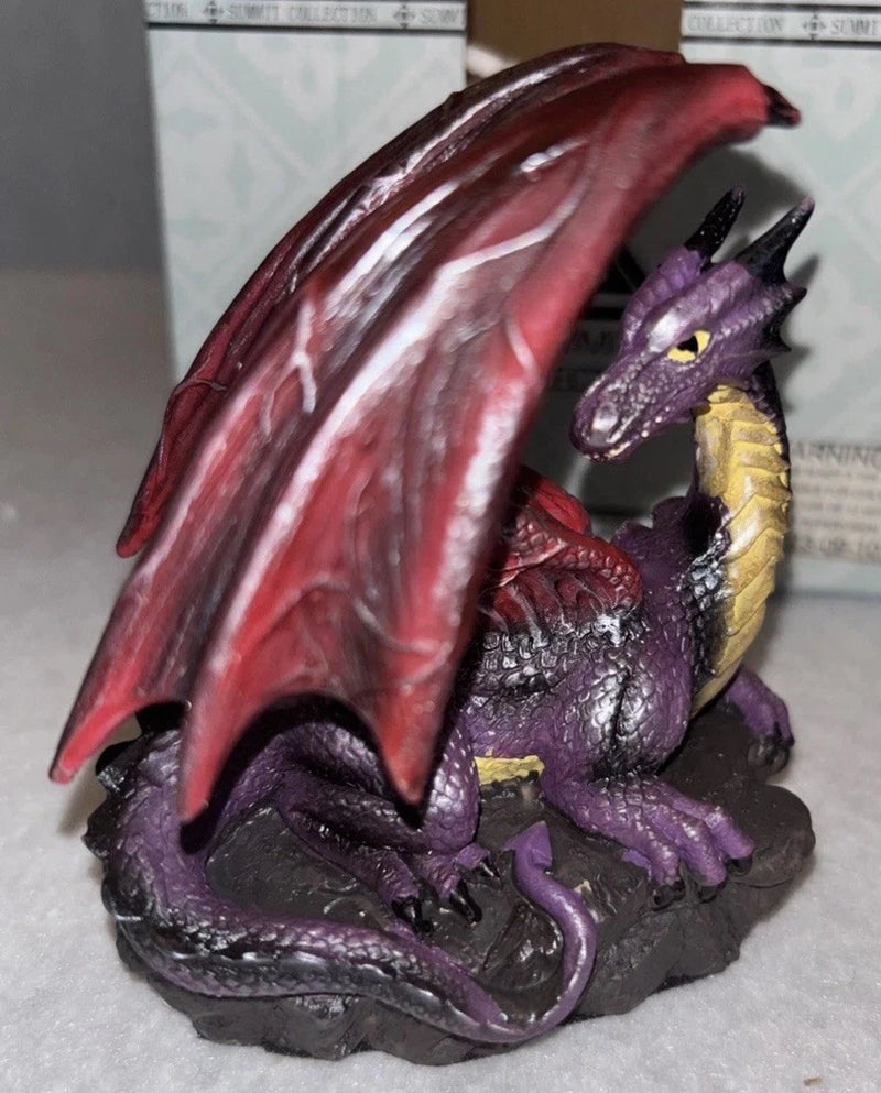 Summit Collection Purple Dragon Figurine Statue Fantasy Decor With Box Model