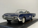 Anson 1962 Ford Thunderbird Convertible Royal Blue 1/18 Scale Diecast Model