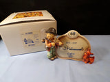 1995 Goebel Hummel Figurine Display Plaque #767 Puppy Love - TMK7  w/ Box Model