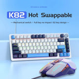 APAYADO K82 75% Mechanical Gaming Keyboard Hot-Swap Knob RGB Backlit Model
