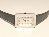 VINTAGE RARE LUXURY SWISS RECTANGLE 27mm CHROMED LADIES WATCH "HELVA" Model