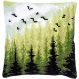 Vervaco stamped cross stitch kit cushion "Wald", 40x40cm, DIY Model