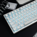 White / Black Cherry Profile Doubleshot Shine Through PBT Keycap Set -155 Keys Model