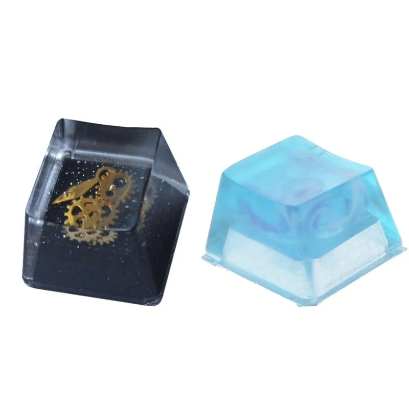 Resin KeyCaps for Cherry MX Keyboard Decorate Office School Black/Blue Model