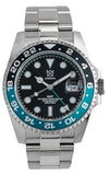 HYAKUICHI 101 Model 14 Mechanical GMT Watch Japanese Movement Aqua and Black Model