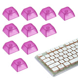 10Pcs XDA Profile Keycap Set PBT Mechanical Numeric Keypads, Clear Purple Model