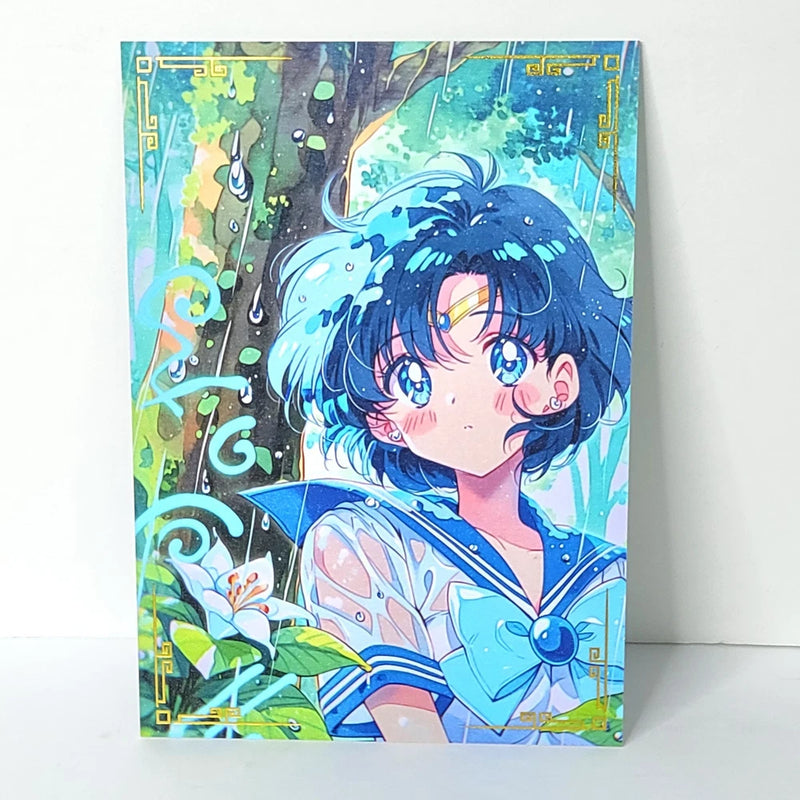 Sailor Neptune Forest Double Waifu Card Anime Girl Wall Art Oversized Board A5 Model