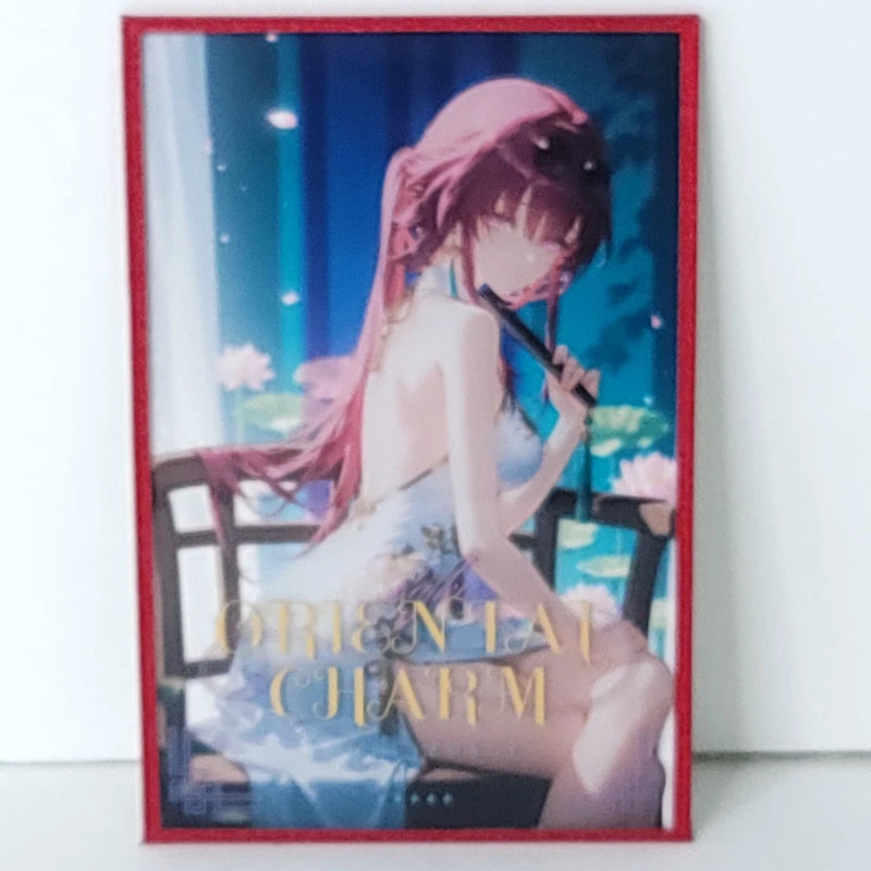 Kafka Charm Red Glitter Premium Waifu Card Anime Girl Art Oversized Board A6 Model
