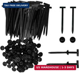 100PCS Snap-fit Nylon Fastening Clip for Car Repairs, Universal Black Model