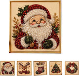 DIY Christmas Pearl Diamond Painting Art Kit with Frame,for Home Wall Decor Model