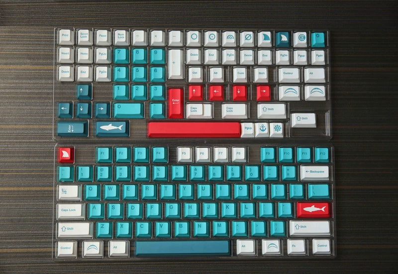 GMK Shark Bait Copy Keycaps Dye sublimation PBT Cherry Keycap Set -140 Keys Model