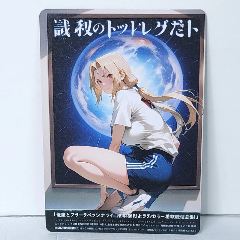 Tsunade Moonlight Oversized Waifu Card Girl Premium A4 Wall Art Board 10" x 7" Model
