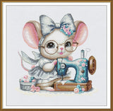 Counted Cross Stitch "Little dressmaker" Embroidery Kit Unprinted ??anvas Nova Model