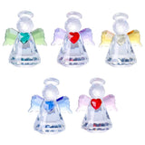 Crystal Tiny Angel Figurine Collectible Glass Guardian Angel Ornament Model