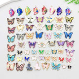 BULK 60Pcs Butterfly Charms DIY Jewelry Making Pendants Enamel Drip Charms