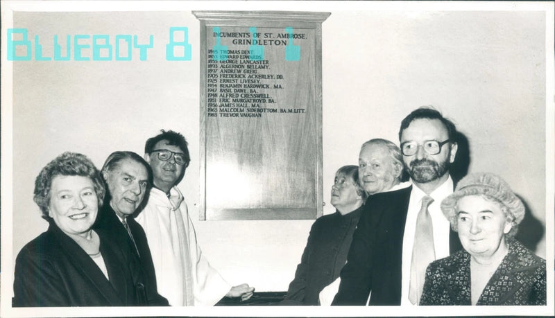 Photo Lancashire St Ambrose Church Grindleton Dedication Of Incumbents Board 86 Model