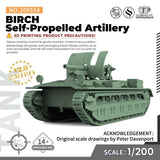MRY-SFW SS554 1/200/350/700 Military Model Kit BIRCH Self-Propelled Artillery Model