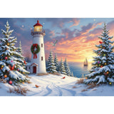 Diamond Art Club Festive Lighthouse Diamond Painting Model