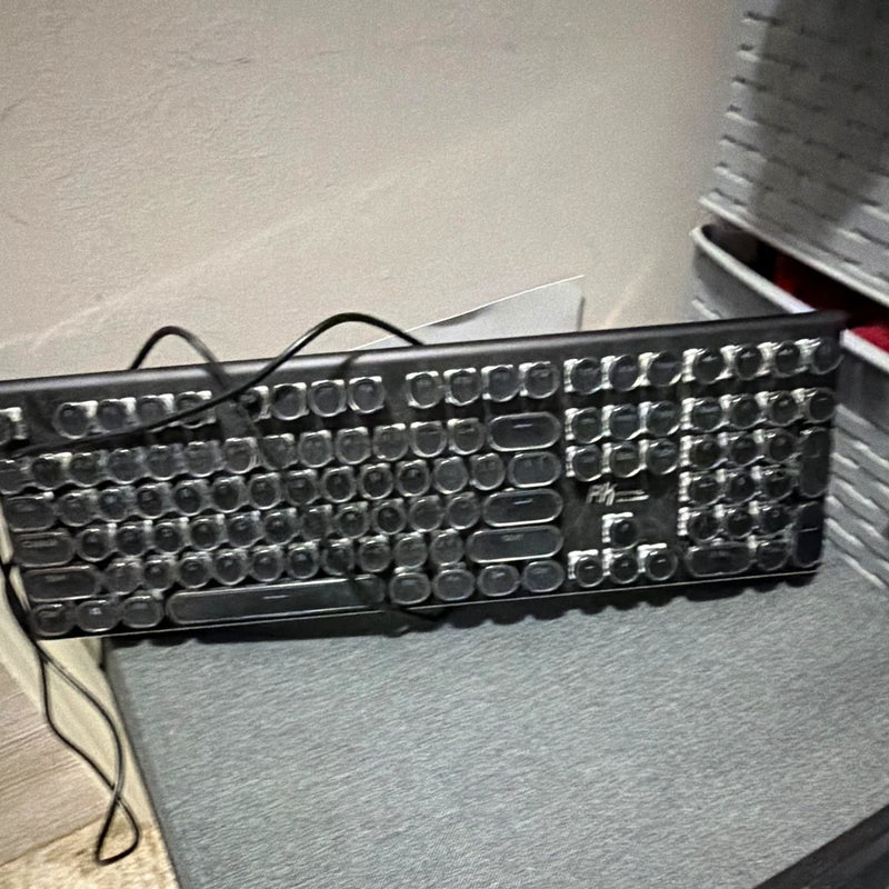 Royal Kludge Black Full Size Round Keycap Keyboard w/ Numeric Keypad QWERTY Model