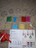 5 Make It & Bake It "Makit Bakit" Stained Glass Santa Wreath Christmas Ornament Model