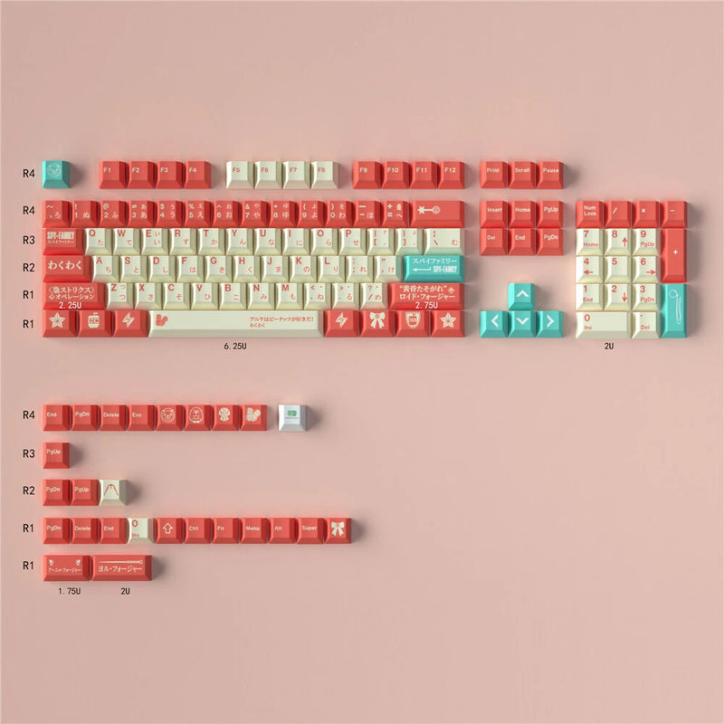 Anime SPYxFAMILY Anya Forger Keycap 130PCS Cherry Height for Mechanical Keyboard Model