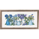 Permin counted cross stitch kit "Blue flowers", 38x17cm, DIY, 12-5187 Model