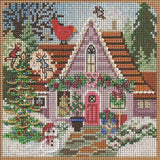 Festive Fairy Cottage Cross Stitch Kit Mill Hill 2025 Buttons Beads Winter Model