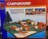 Life-Like 1374 Campground HO Scale Build-A-Scene Scenic Kit Model Railroad Vtg. Model