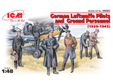 ICM 48082 WWII German Luftwaffe Pilots And Ground Personnel Plastic Kit 1/48 Model
