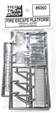 HO Tichy Train Group 8060 Fire Escape Platform w/Railing & Vertical Ladder Kit Model