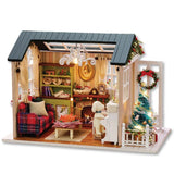 Holiday Times 1:24 DIY Miniature Wooden Dollhouse Kit w/ Furniture for All Ages Model