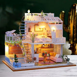 DIY Mini Wooden Toy Miniature Small Building House Model Dollhouse Kits Gift Model
