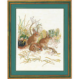 Eva Rosenstand counted cross stitch kit "3 rabbits", 40x50cm, DIY Model