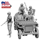 1/35 Resin figure Soldier model kits colorless and self-assembled (5 soldiers ) Model