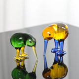 Crystal Prey Bird Figurine Collectible Glass Bird Animal Ornament Tabletop Decor Model