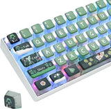 Green Pudding Keycaps - Translucent 118 Key Profile Keycap Set for 60 Percent Model