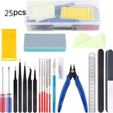 25pcs DIY Gundam Model Tools Kit Modeler Car Repair Fix Hobby Building Craft Set Model