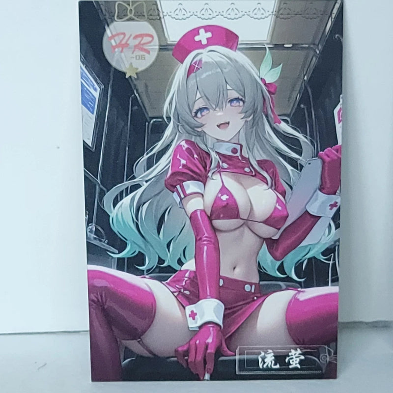 Silver Wolf Nurse HR Waifu Card Anime Girl Matchmaker Art Oversized Board A5 Model