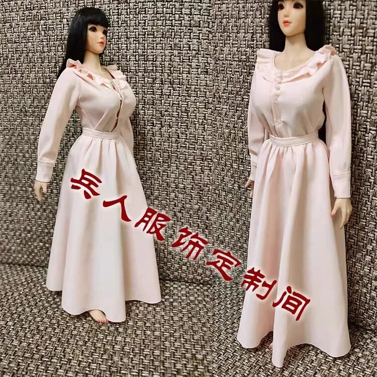 1/6 Scale Female Pink Sexy Sheath Dress Model For 12" Action Figure Body Model
