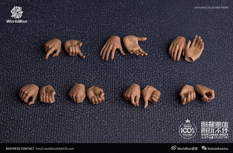 WorldBox 1/6 Handtypes 2.0 Hand Sculpt Model Fit 12'' Figure Body 7pairs/Set Model